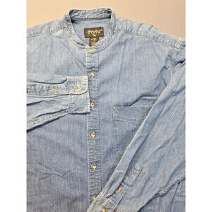Vintage Eddie Bauer Mens Denim Long Sleeve Size Large Y2K Rodeo Chore‎ Workwear